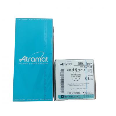 Atramat Cerrahi Sutur, İpek, 4-0 75 cm.